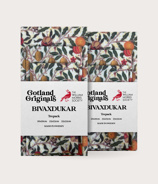 William Morris Bivaxduk med Frukt, blad och citroner