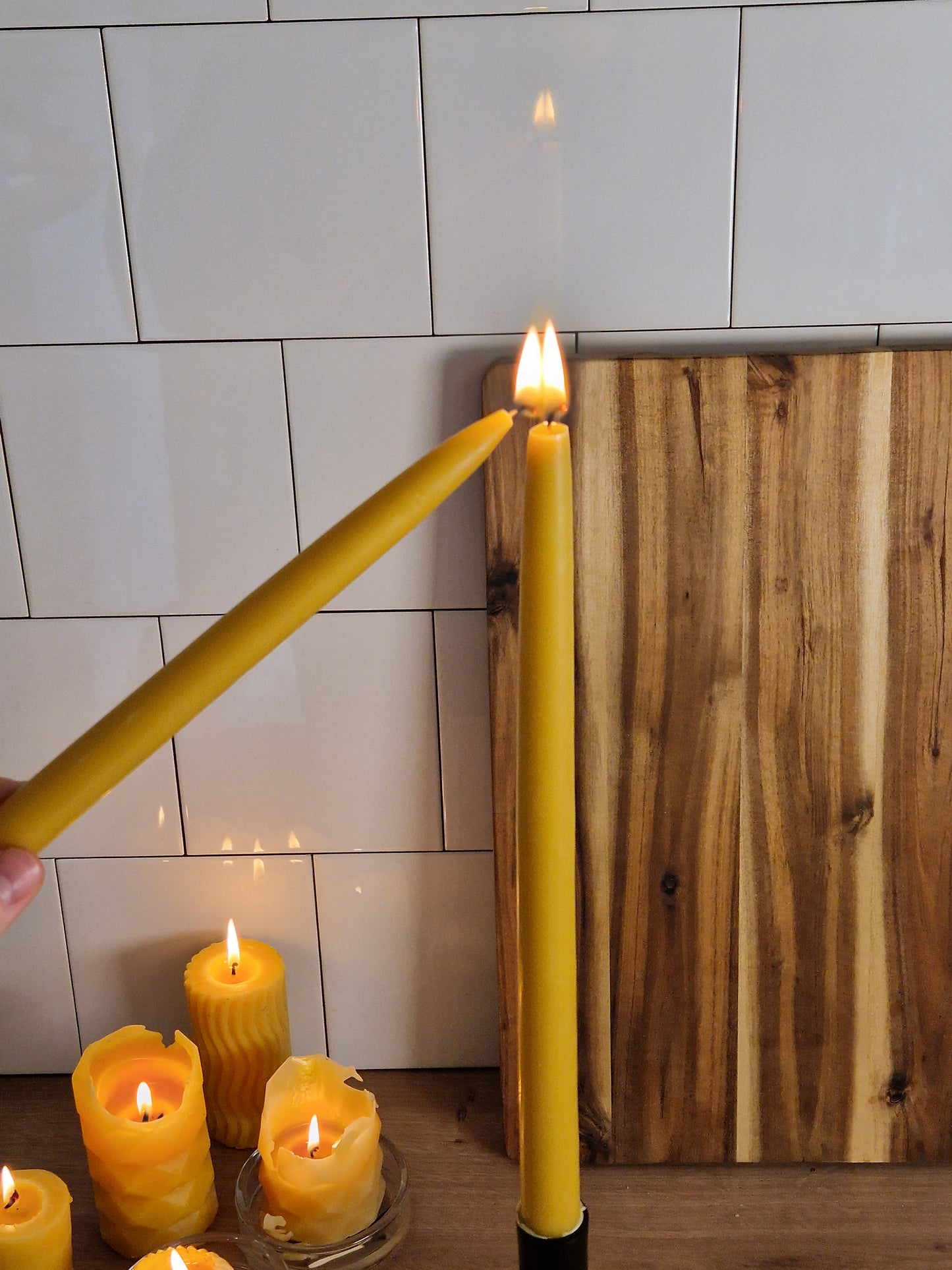 Blandade bivaxljus gula