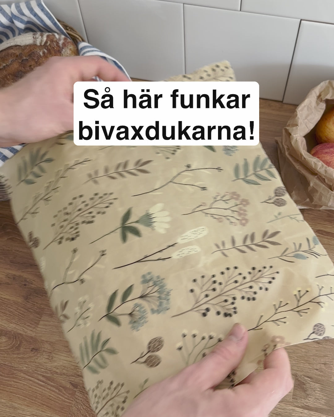 Film med Fårö bivaxduk. Användning och rengöring