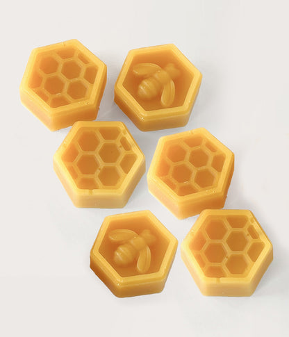 6 stycken gula bivaxbitar